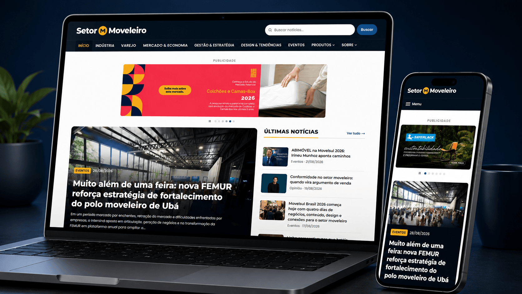 Novo portal da Plataforma Setor Moveleiro com conteúdo e inteligência B2B