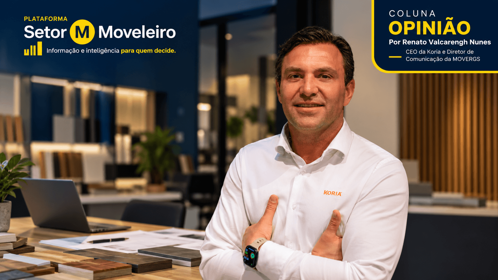 Renato Valcarengh Nunes, CEO da Koria e Diretor de Comunicação da MOVERGS, em destaque na Coluna Opinião sobre fusão de culturas empresariais e integração de empresas
