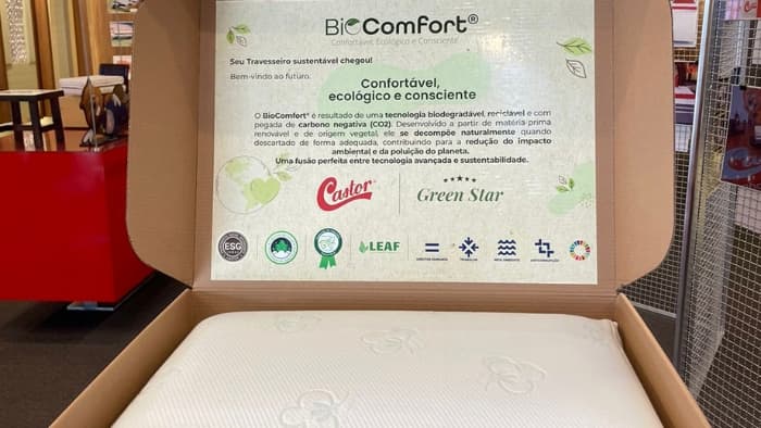Colchões Castor e LEAF lançam travesseiro com pegada de carbono três vezes menor que os convencionais: conheça os benefícios