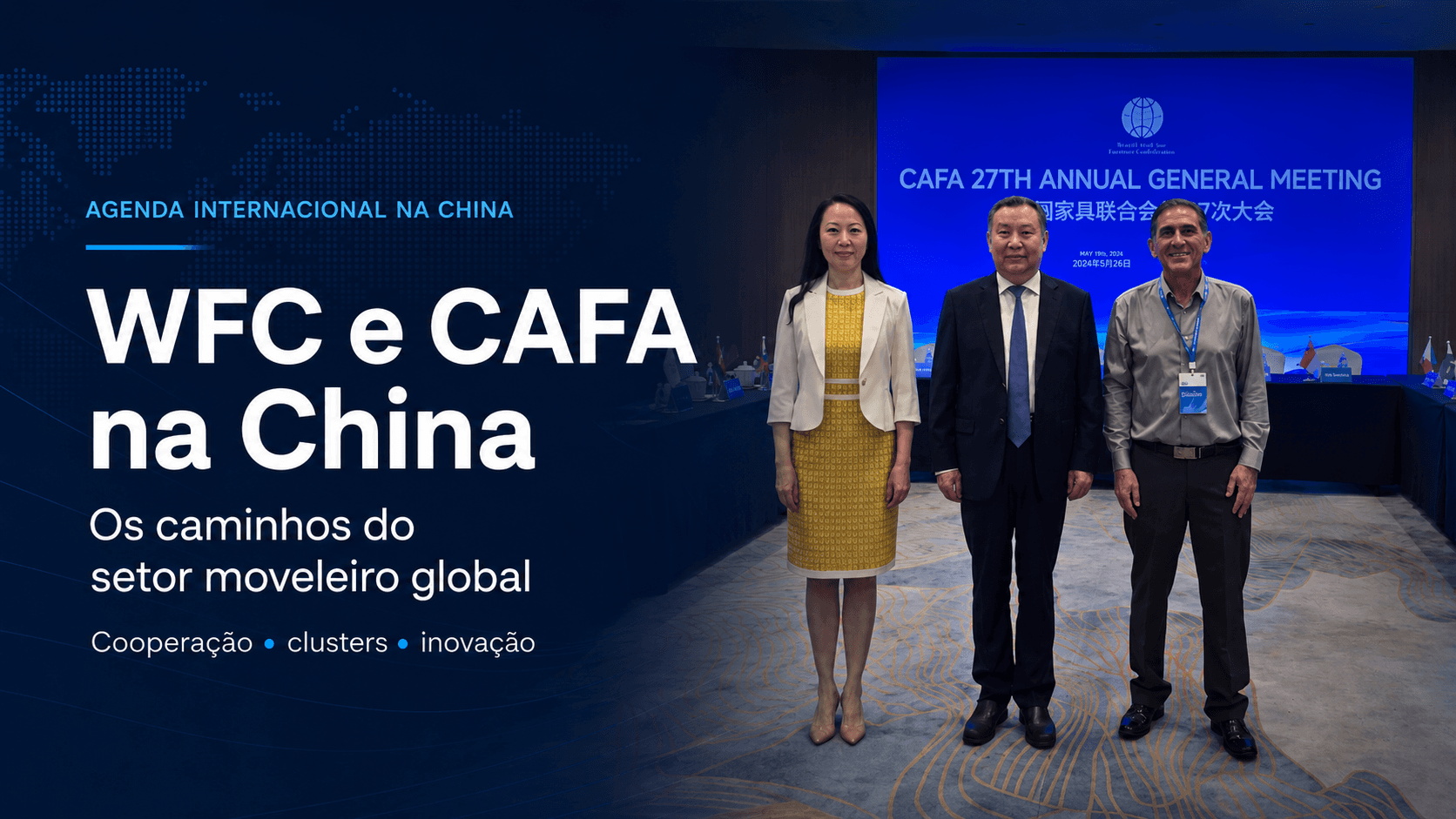 WFC e CAFA na China com Linda Tu, Xu Xiangnan e Carlos Bessa em Nankang