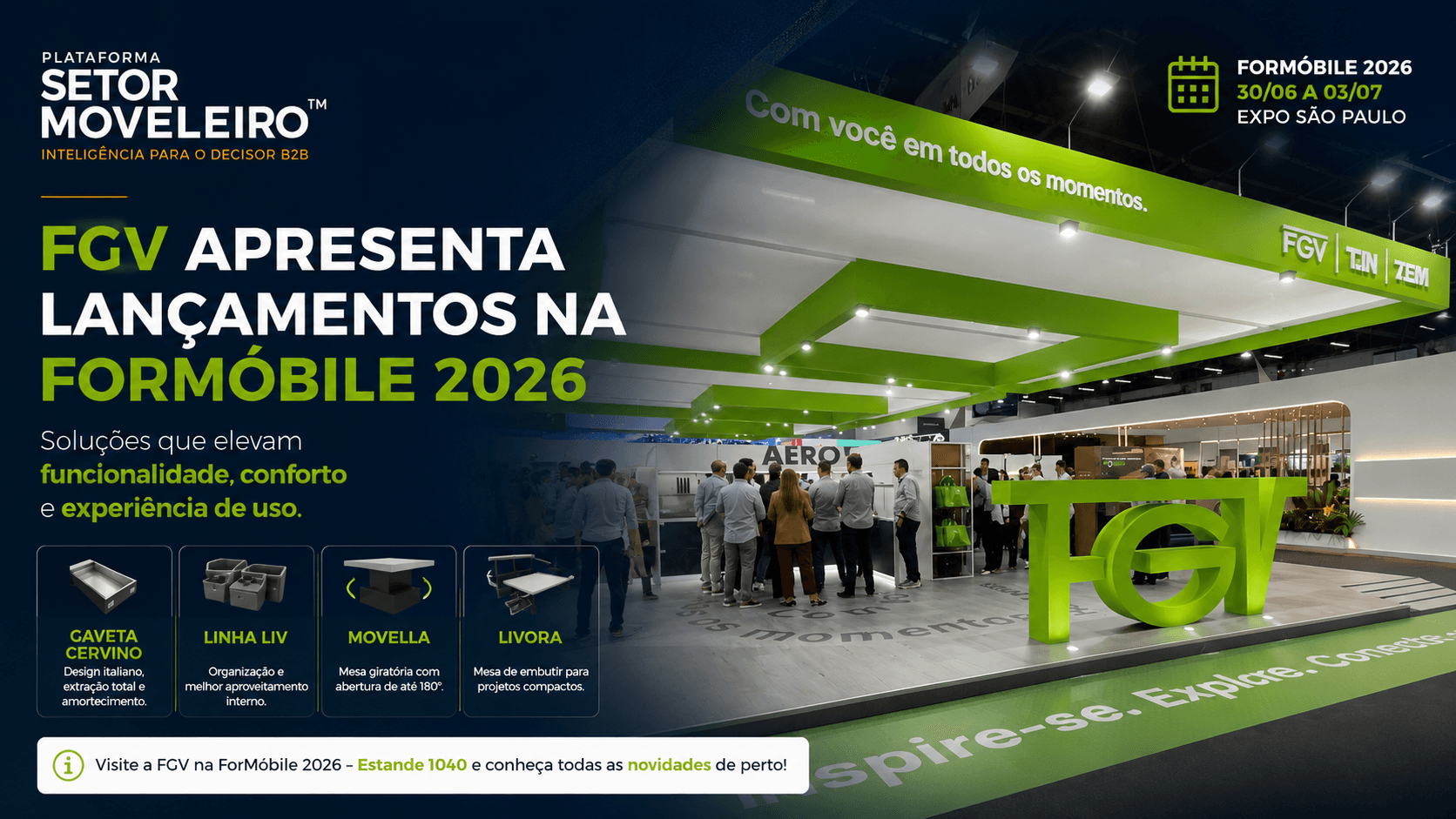 FGV apresenta lançamentos na ForMóbile 2026 com foco em funcionalidade, conforto e experiência de uso