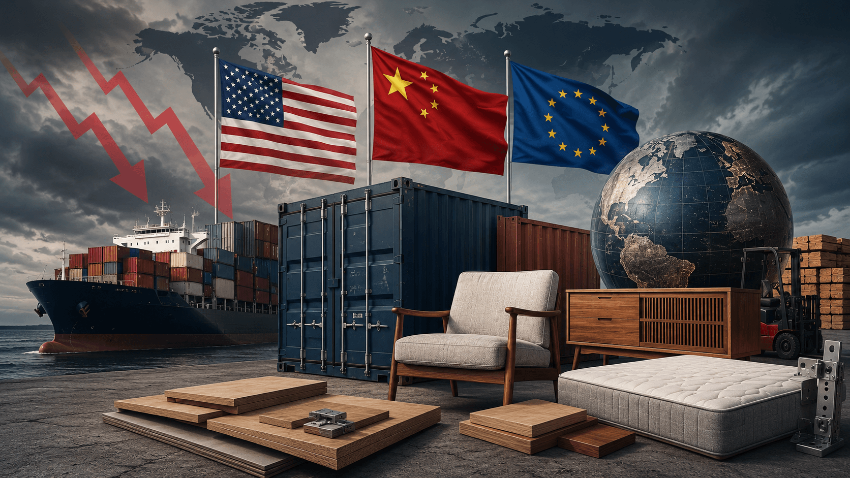 Indústria moveleira brasileira diante das tarifas dos Estados Unidos, China e União Europeia