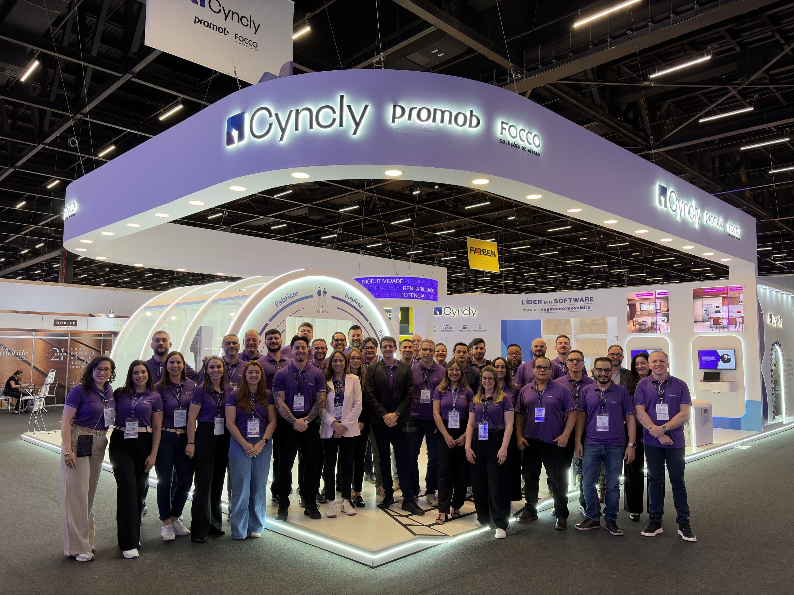 Estratégia de eventos B2B da Cyncly no estande da ForMóbile 2026