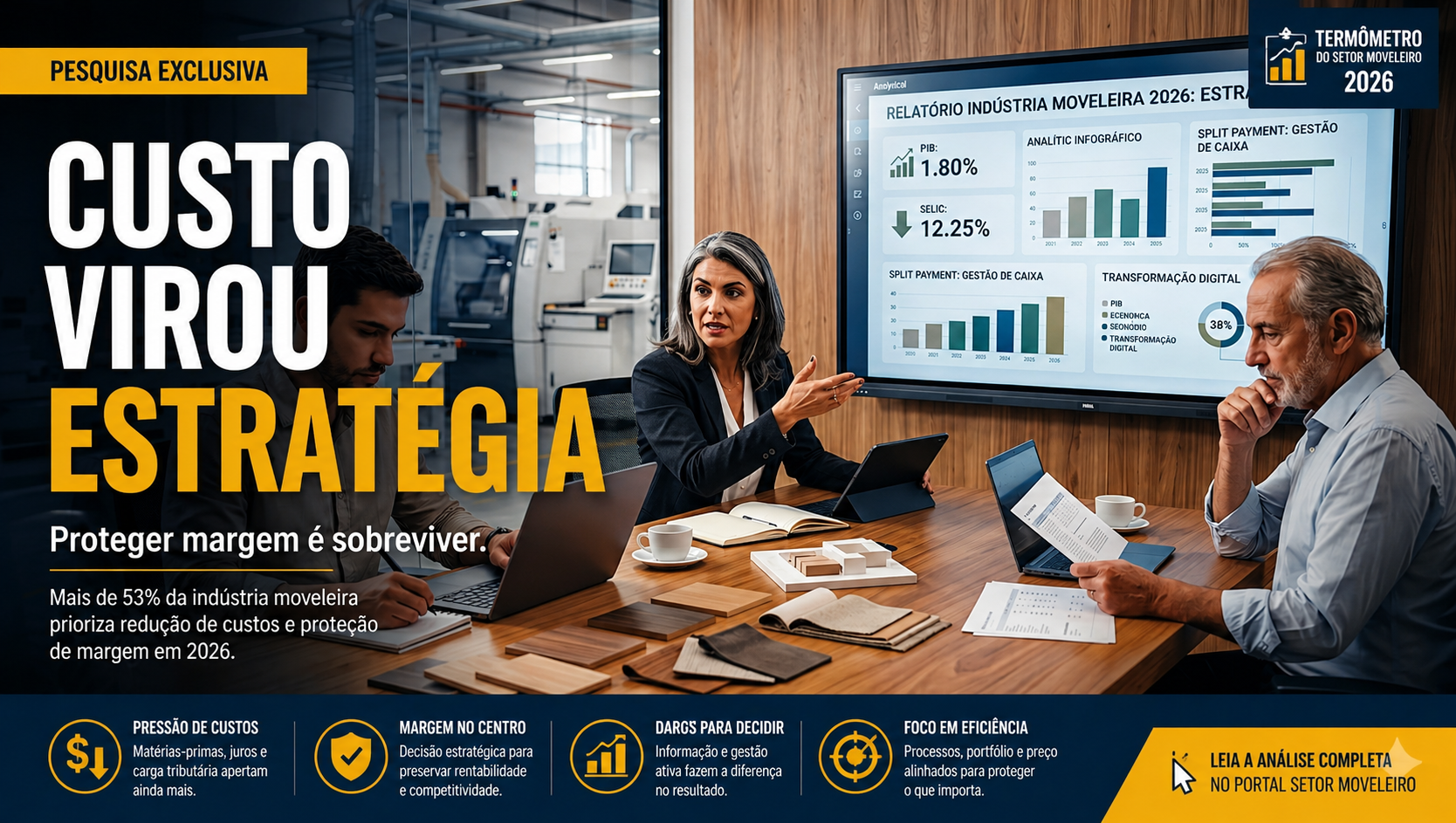 Custo virou estratégia: por que proteger margem será o jogo central da indústria moveleira em 2026