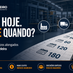 Arte sobre prazos alongados no setor moveleiro mostrando calendário estendido, indústria, logística e impacto no caixa