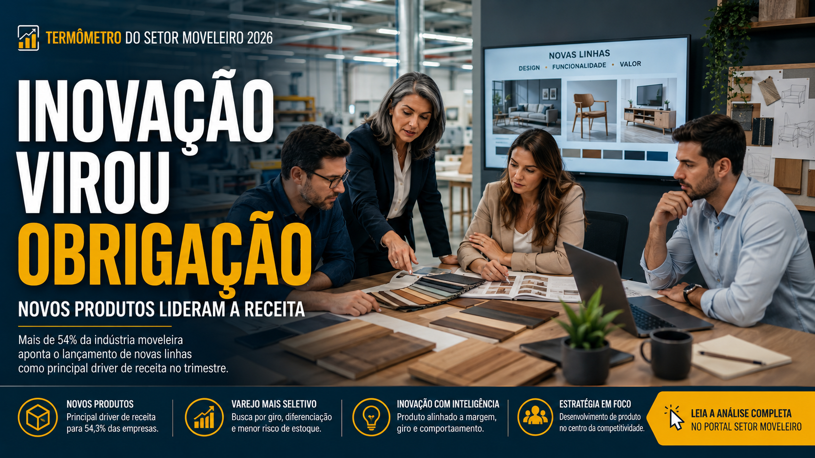 Novos produtos lideram receita na indústria moveleira: inovação virou obrigação, não diferencial