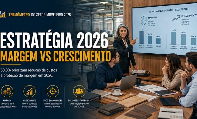 Estratégia 2026 na indústria moveleira: proteger margem virou prioridade antes de crescer