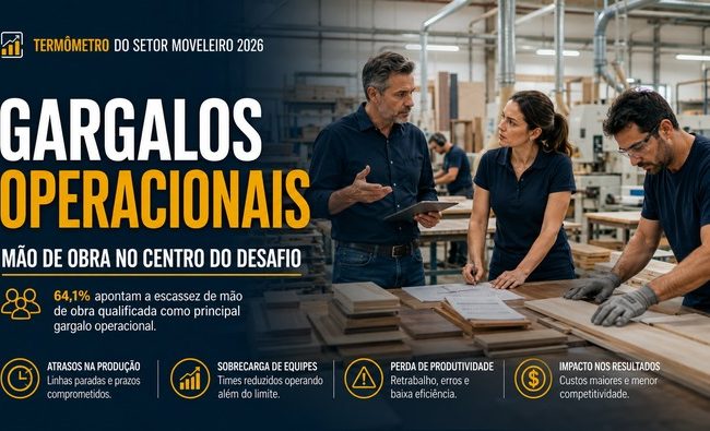 Mão de obra qualificada trava a indústria moveleira: o maior gargalo de 2026 não está nas máquinas
