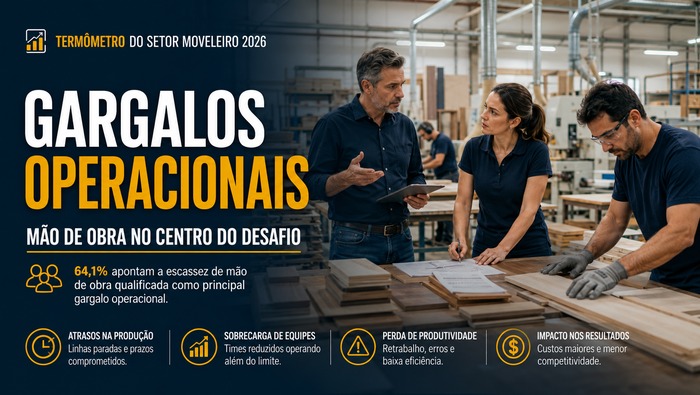 Mão de obra qualificada trava a indústria moveleira: o maior gargalo de 2026 não está nas máquinas