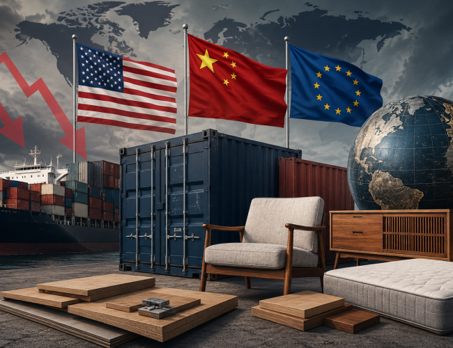 Tarifaço na indústria moveleira pressiona exportações e cobra reação do Brasil